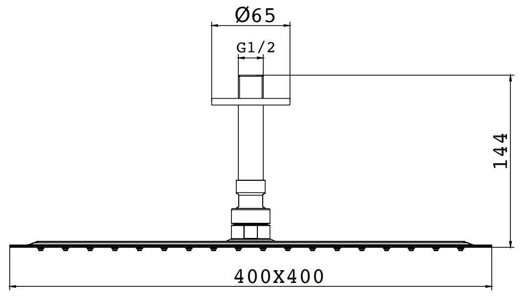 ECA Banyo İnce Kare Tepe Duş Başlığı 40x40 102145015 