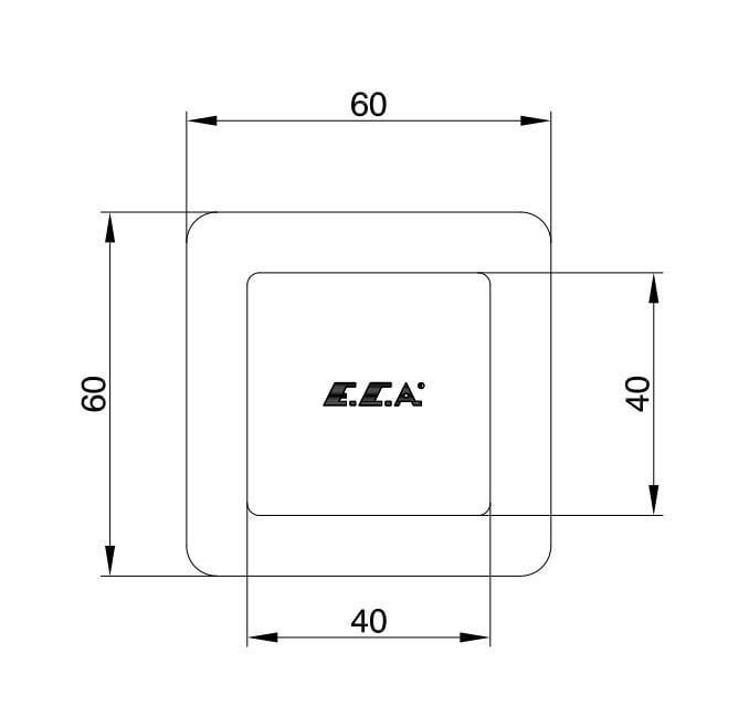 ECA Caro Kare Ankastre Ara Kesme Valfi 1/2 102151033