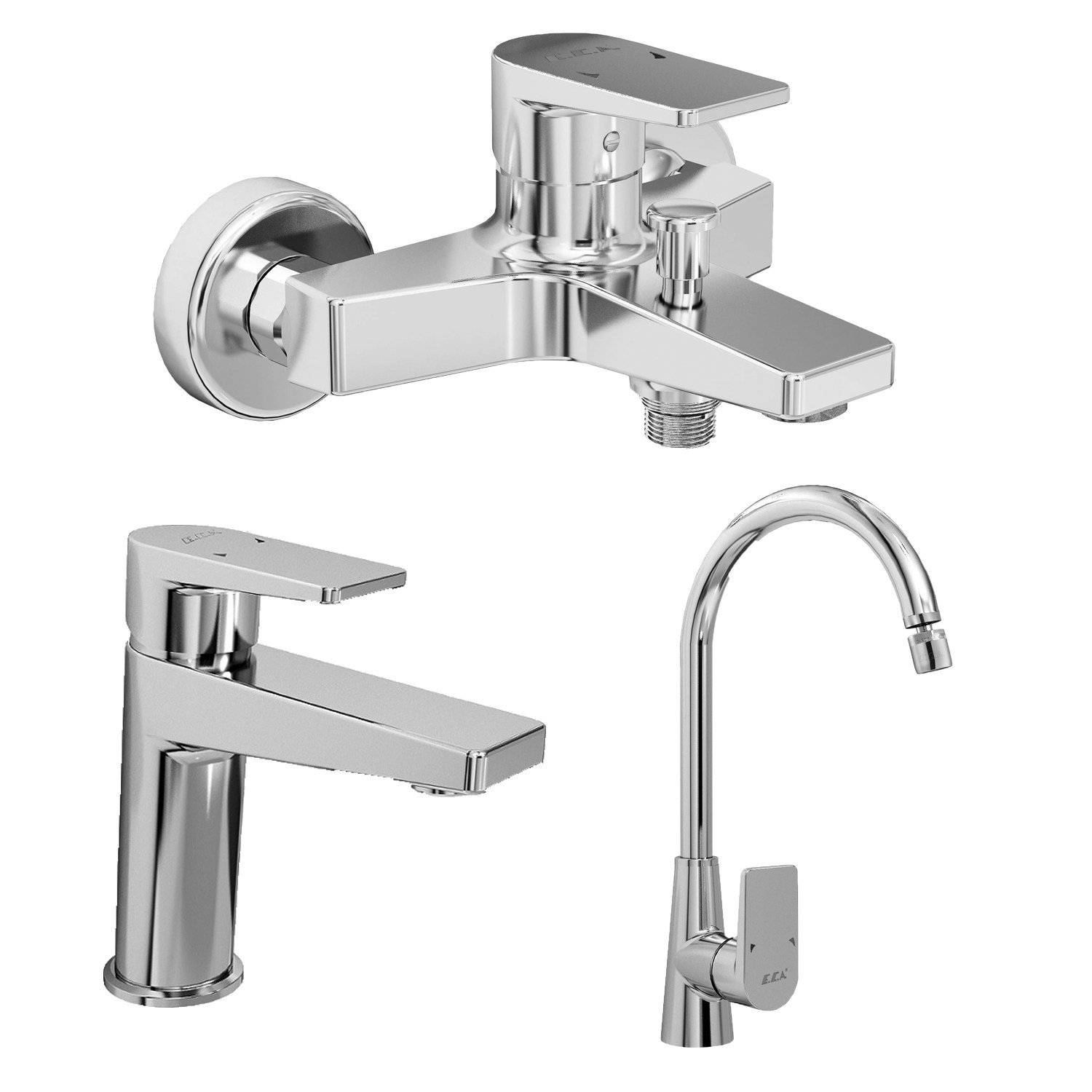 ECA Dalia 3'lü Batarya Seti(Banyo 488+Lavabo 111+Eviye 126)