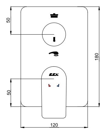 ECA Dalia Ankastre Banyo Bataryası Sıva Üstü 2 Yollu 102167242-KDE