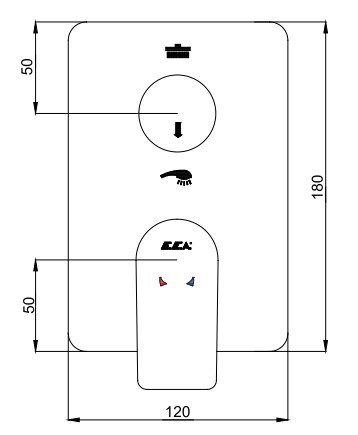 ECA Dalia Ankastre Banyo Bataryası Sıva Üstü 2 Yollu 102167242-KDE
