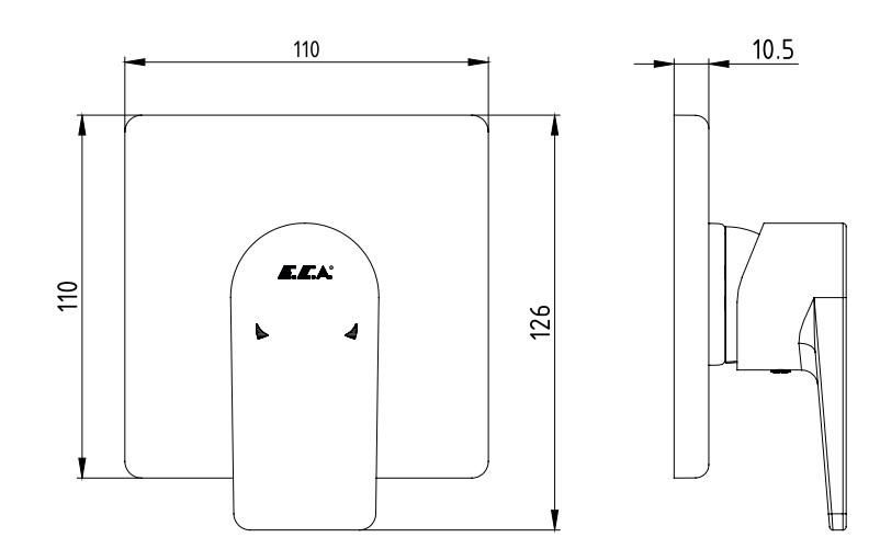 ECA Dalia Ankastre Duş Bataryası Sıva Üstü 102167112-K