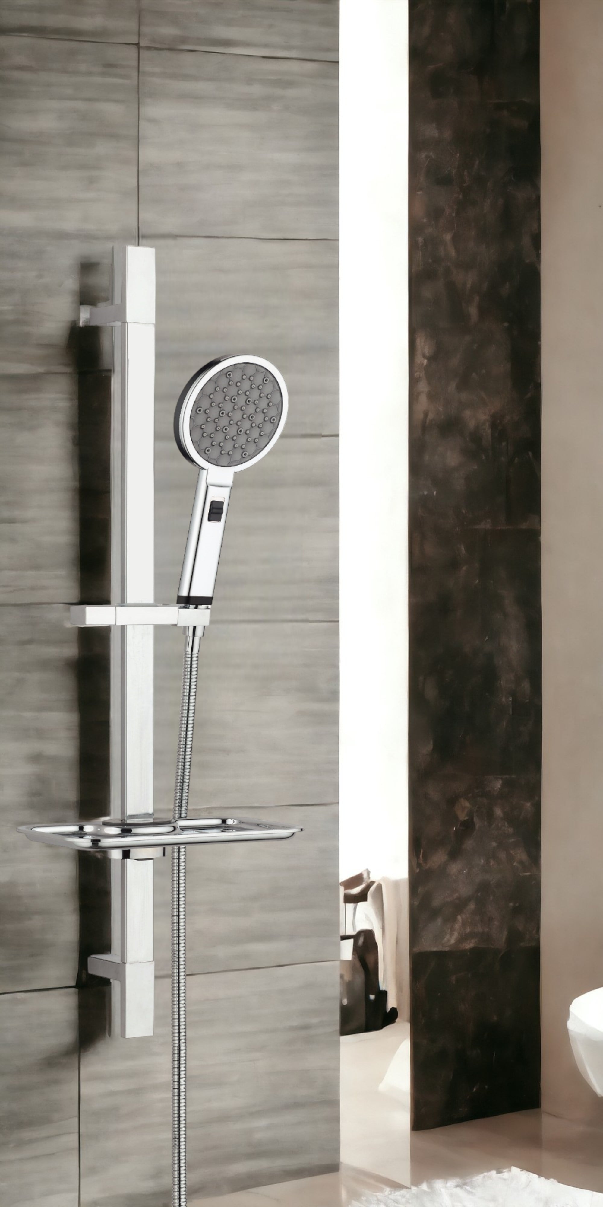 ECA Dalia Banyo Bataryası + T-MAY Gediz Kare Borulu Hareketli Sürgülü Duş Seti Üst Takımı