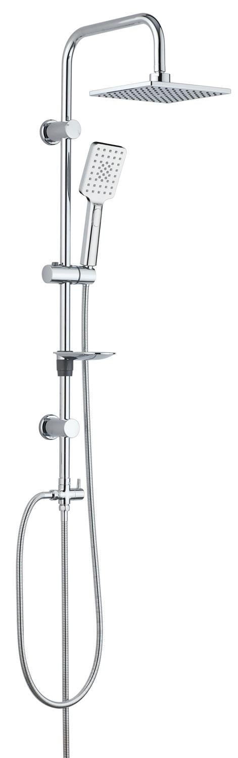 ECA Dalia Banyo Bataryası+T-MAY Banyo Belen Kare Tepe Duş Takımı Seti Paslanmaz Krom