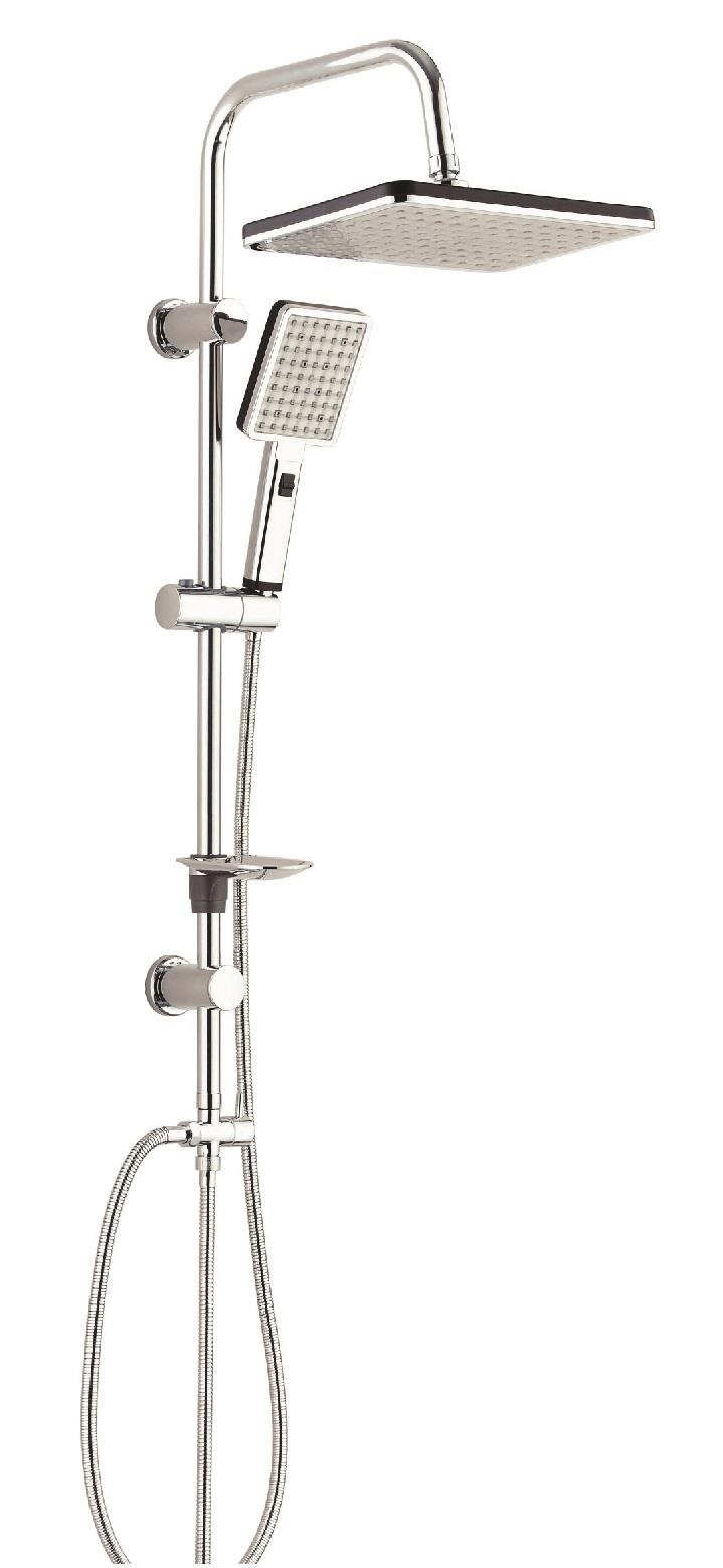 ECA Dalia Banyo Bataryası+T-MAY Banyo Sümbül Kare Tepe Duş Takımı Seti Krom Paslanmaz