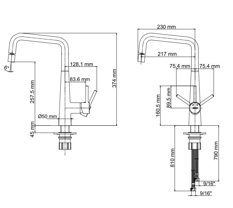 ECA Dalia Minimal Mafsallı Eviye Bataryası 402118057