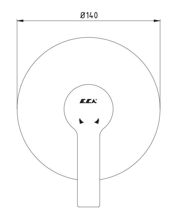 ECA Delta Ankastre Duş Bataryası Sıva Üstü 102167107-Y