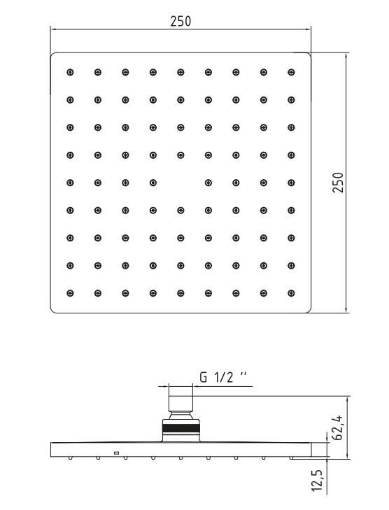 ECA Delta Ankastre Gömme Banyo Bataryası Duş Seti Tüm Parçalar Dahil Tavandan