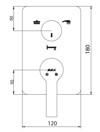 ECA Delta Ankastre Gömme Banyo Bataryası Duş Seti Tüm Parçalar Dahil Tavandan