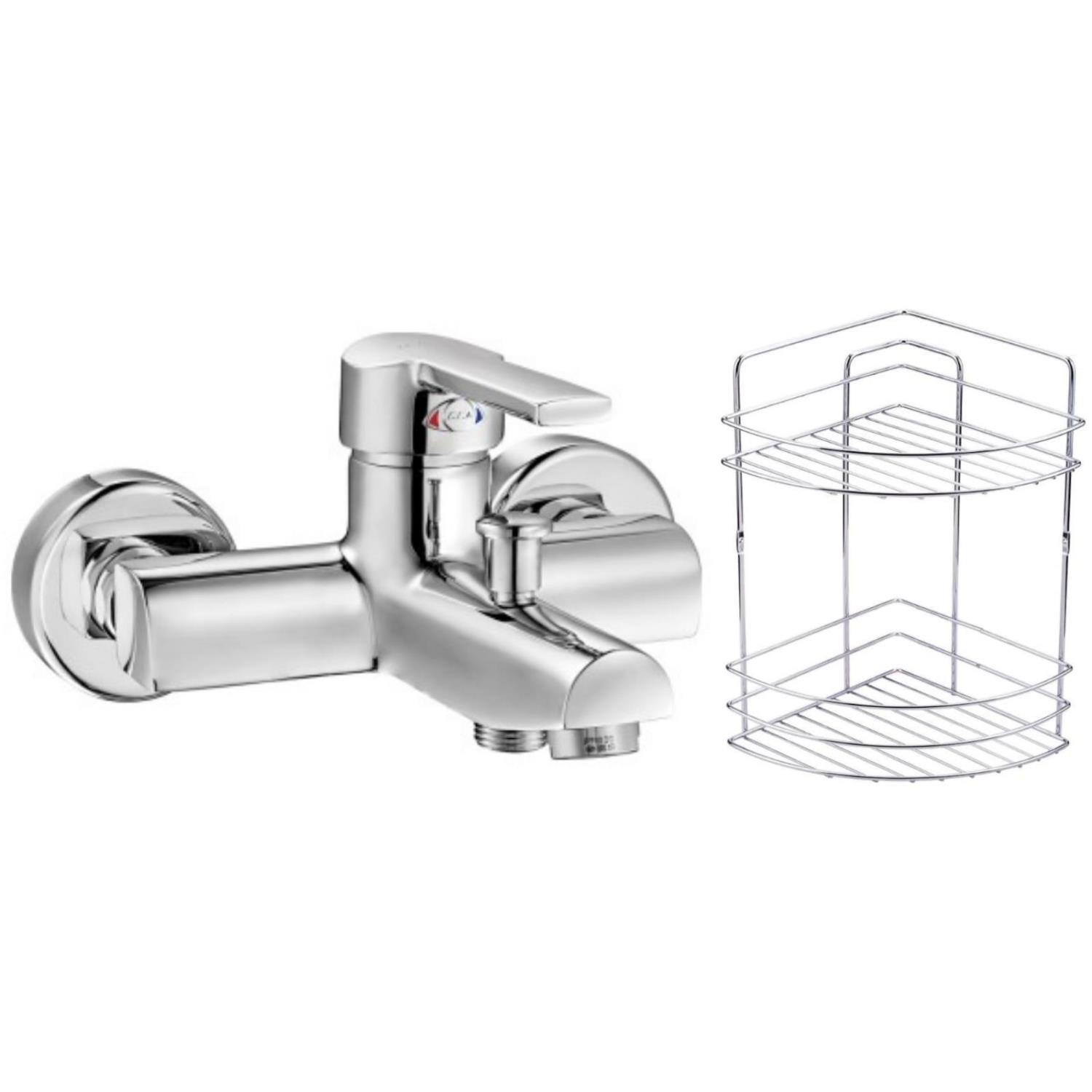 ECA Delta Banyo Bataryası 102102346+Metal Tel Süngerlik 2'li Raf  Köşe 2'li Set