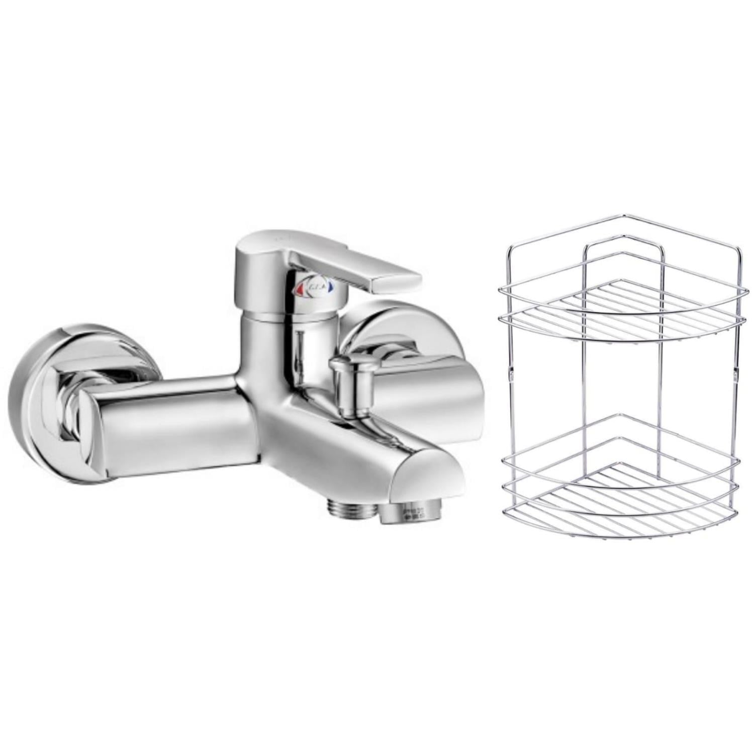 ECA Delta Banyo Bataryası 102102346+Metal Tel Süngerlik 2'li Raf  Köşe 2'li Set