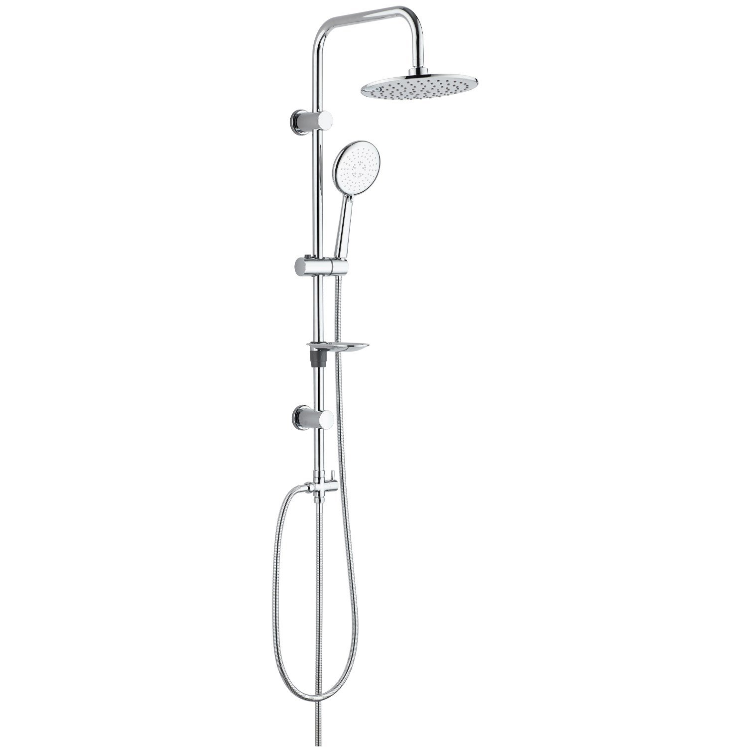 ECA Delta Banyo Bataryası+T-MAY Banyo Bostan Oval Tepe Duş Takımı Seti Paslanmaz Krom