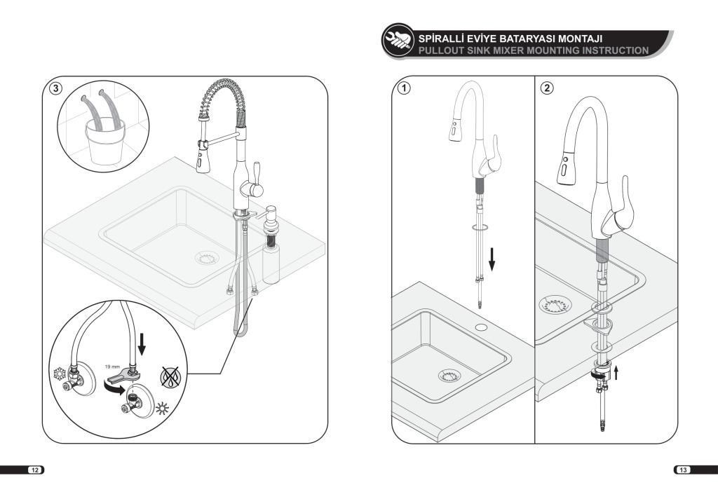 ECA Delta Kuğu Borulu Lavabo Bataryası 102108765