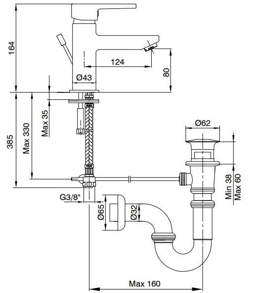 ECA Delta Lavabo Bataryası Kumandalı 102108688