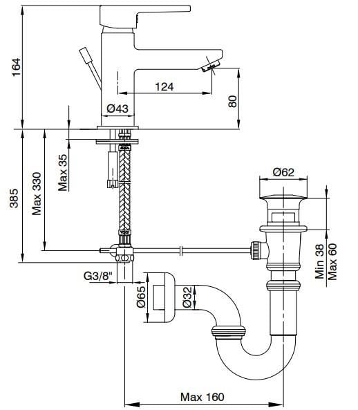 ECA Delta Lavabo Bataryası Kumandalı 102108688