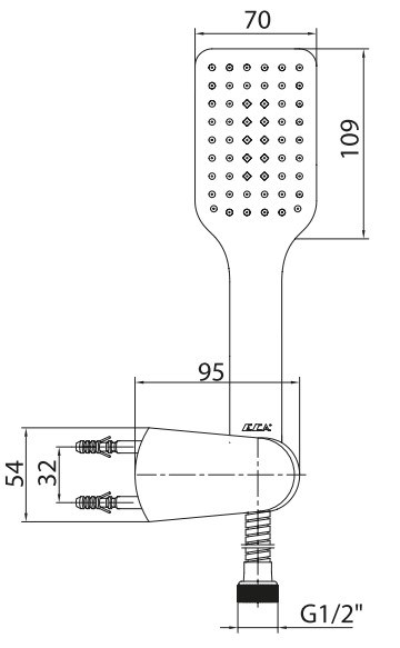 ECA Dream 2 Yollu Ankastre Gömme Banyo Bataryası Duş Seti Tüm Parçalar Dahil 30X30
