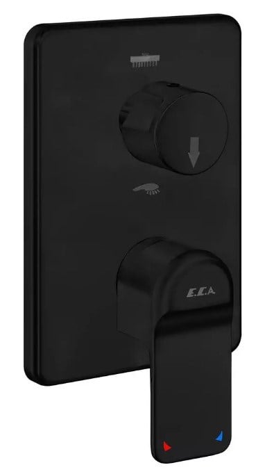 ECA Dream Ankastre Banyo Bataryası Sıva Üstü 2 Yollu Mat Siyah 102167224C1-KDE