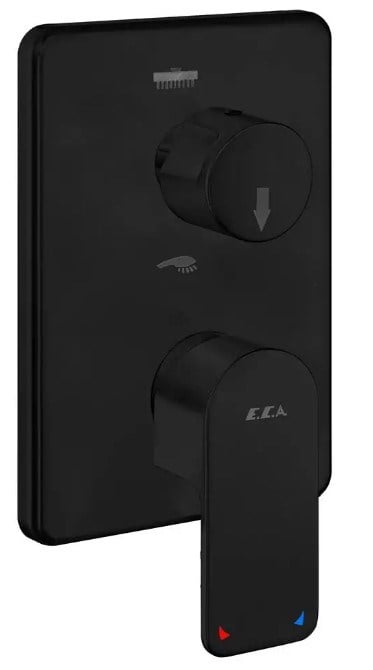 ECA Dream Ankastre Banyo Bataryası Sıva Üstü 2 Yollu Mat Siyah 102167223C1-KDE