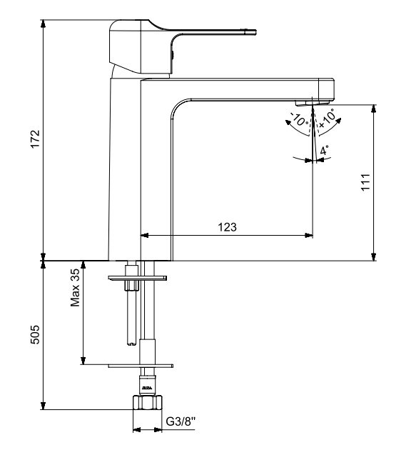 ECA Dream Ecotechnology Lavabo Bataryası Mat Siyah 102188154C1