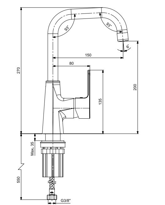 ECA Dream Kuğu Borulu Lavabo Bataryası 102188150