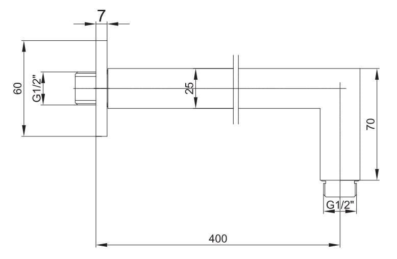 ECA Duvardan Duş Başlığı Borusu Altın Renkli 102826148
