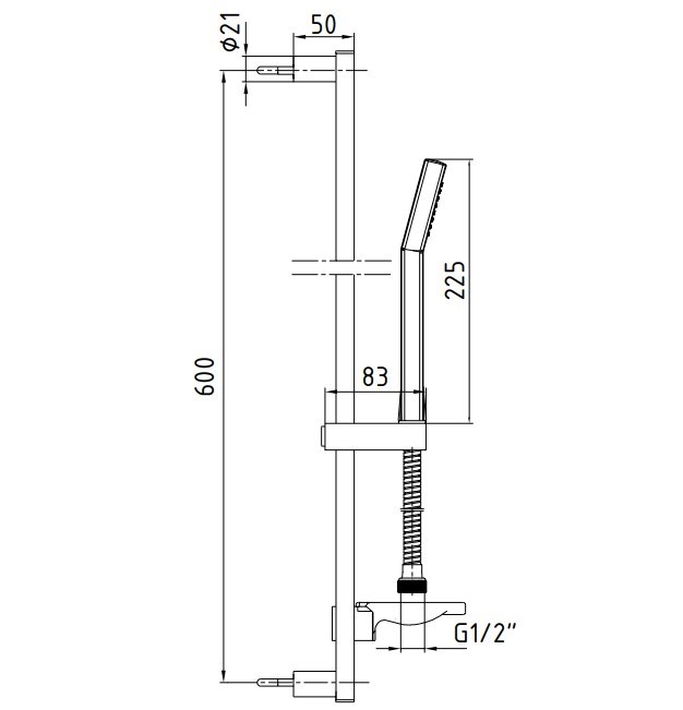 ECA Elegant Banyo Hareketli Sürgülü Duş Seti Üst Takımı 102117310