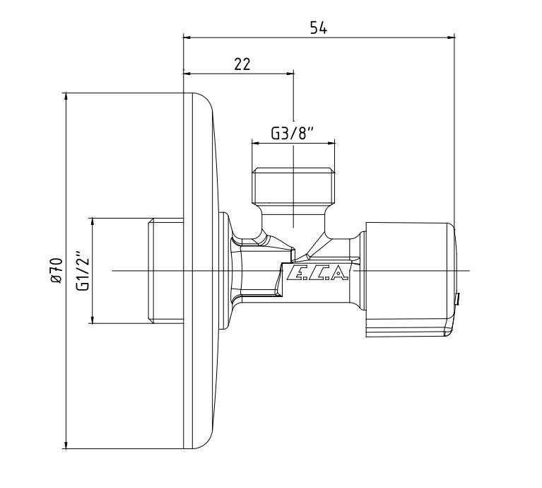 ECA Filtreli Ara Musluk Rozetli 102111527