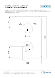 ECA İcon Ankastre Banyo Bataryası Sıva Üstü 3 Yollu 102167301H-K