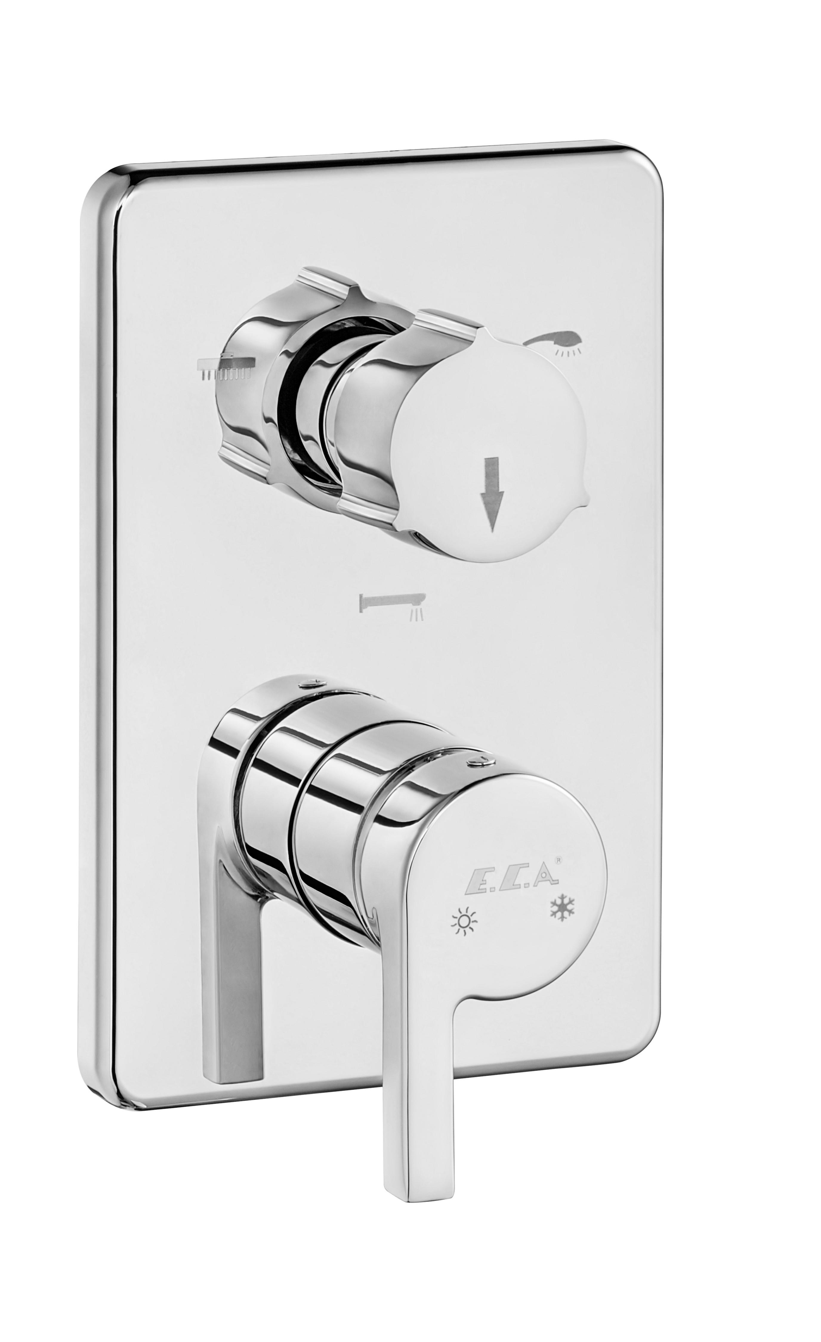 ECA İcon Ankastre Gömme Banyo Bataryası Duş Seti  Tüm Parçalar Dahil Tavandan