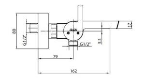 ECA İcon Banyo Bataryası 478H+Myra Mafsallı Banyo Üst Takım 343H  2'li Set