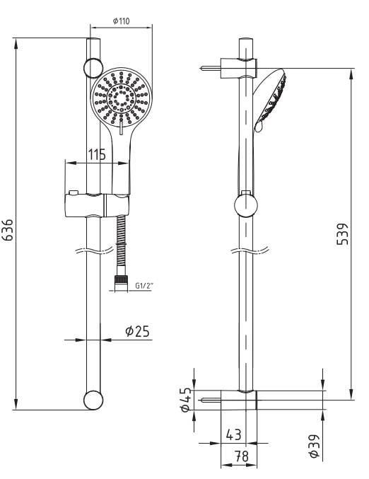 ECA İcon Banyo Bataryası + ECA Logica Sürgülü Duş Seti Üst Takımı