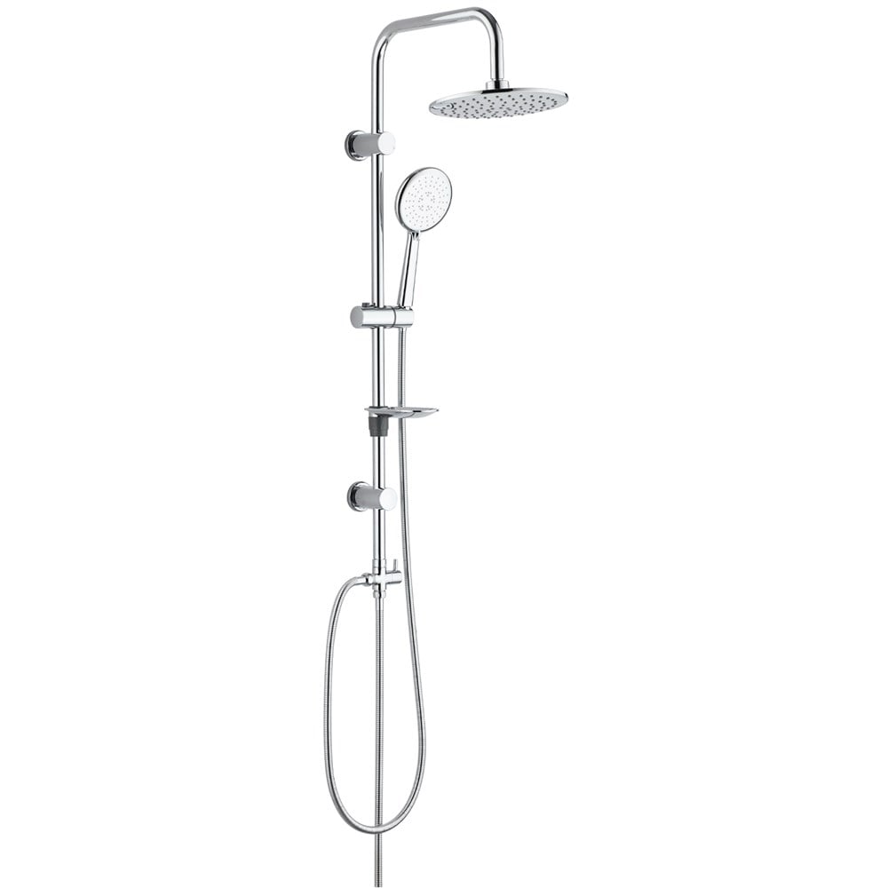 ECA İcon Banyo Bataryası+T-MAY Banyo Bostan Oval Tepe Duş Takımı Seti Paslanmaz Krom