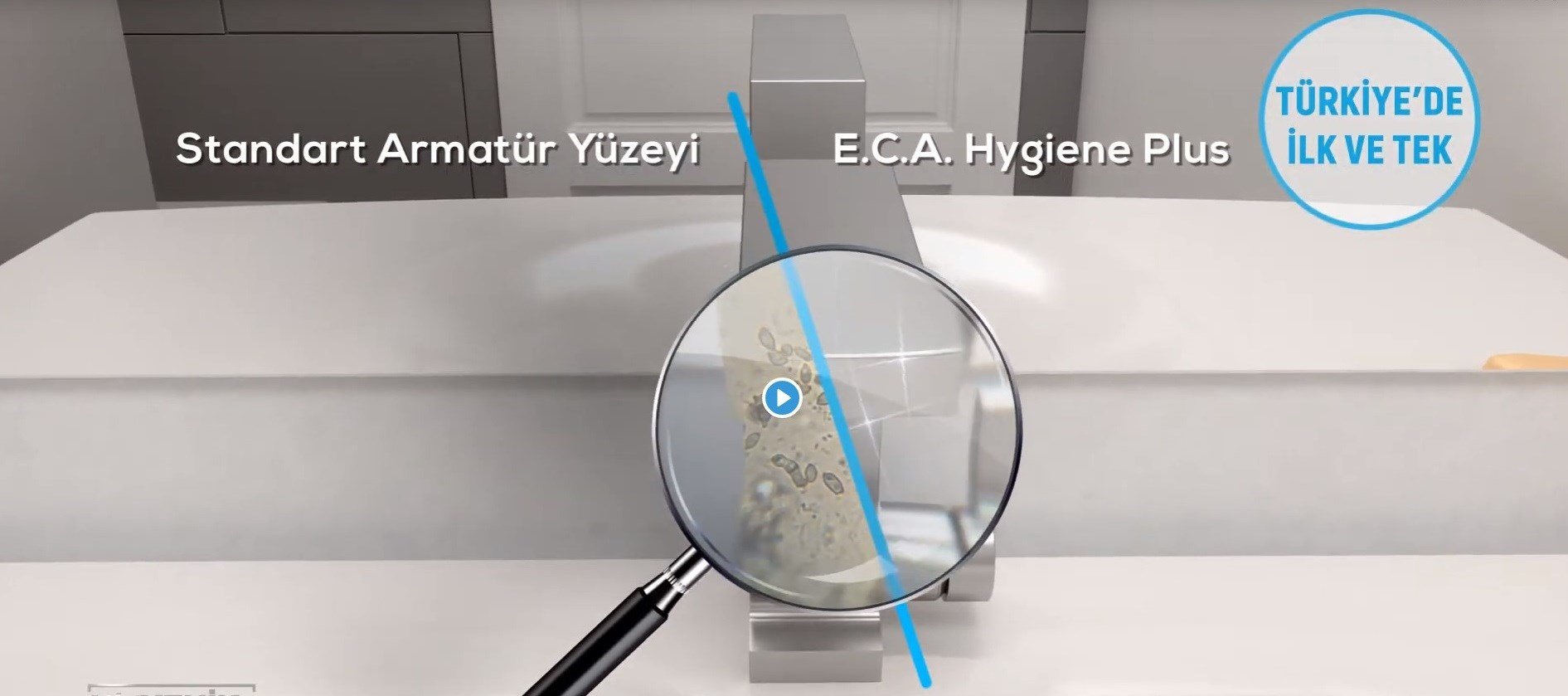 ECA İcon Banyo Bataryası+T-MAY Banyo Bostan Oval Tepe Duş Takımı Seti Paslanmaz Krom