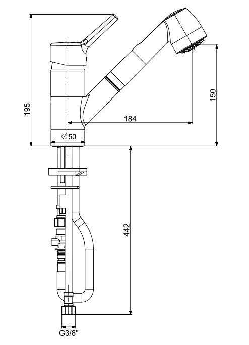 ECA Ivy Spiralli Mutfak Eviye Bataryası 102118151