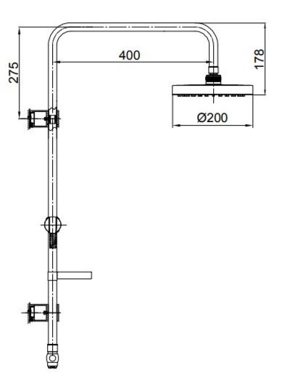 ECA Kızılırmak Kolonlu Banyo Duş Sistemi 102158001