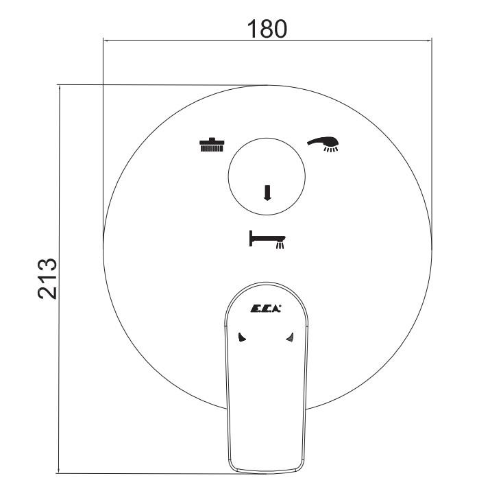 ECA Lia Ankastre Banyo Bataryası Sıva Üstü 3 Yollu 102167350-Y