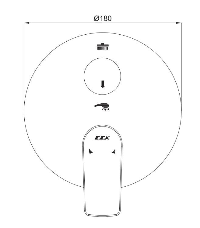 ECA Lia Ankastre Banyo Bataryası Sıva Üstü 2 Yollu 102167220-YDE