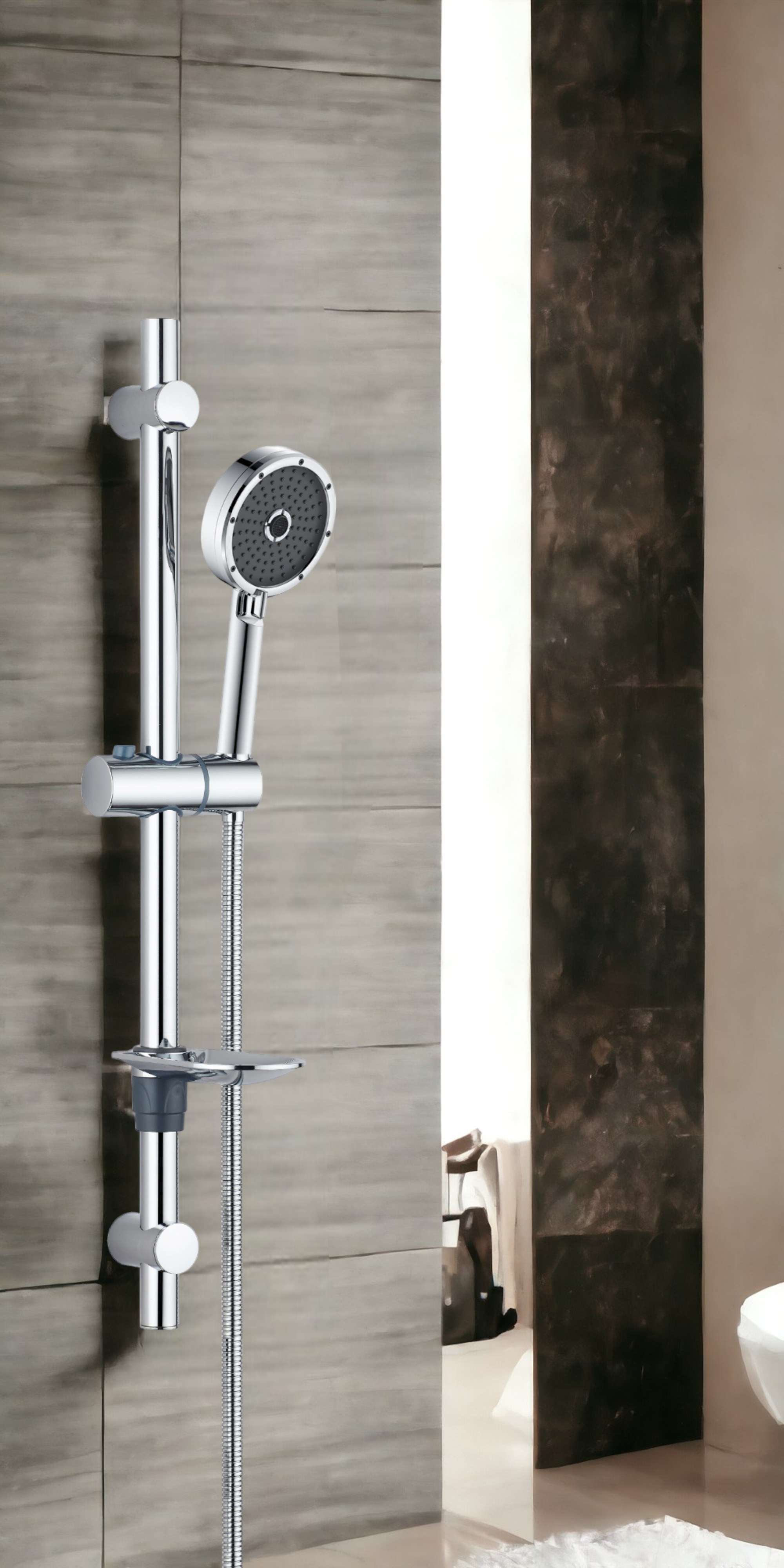 ECA Lia Banyo Bataryası + T-MAY Kağan Oval Borulu Hareketli Sürgülü Duş Seti Üst Takımı