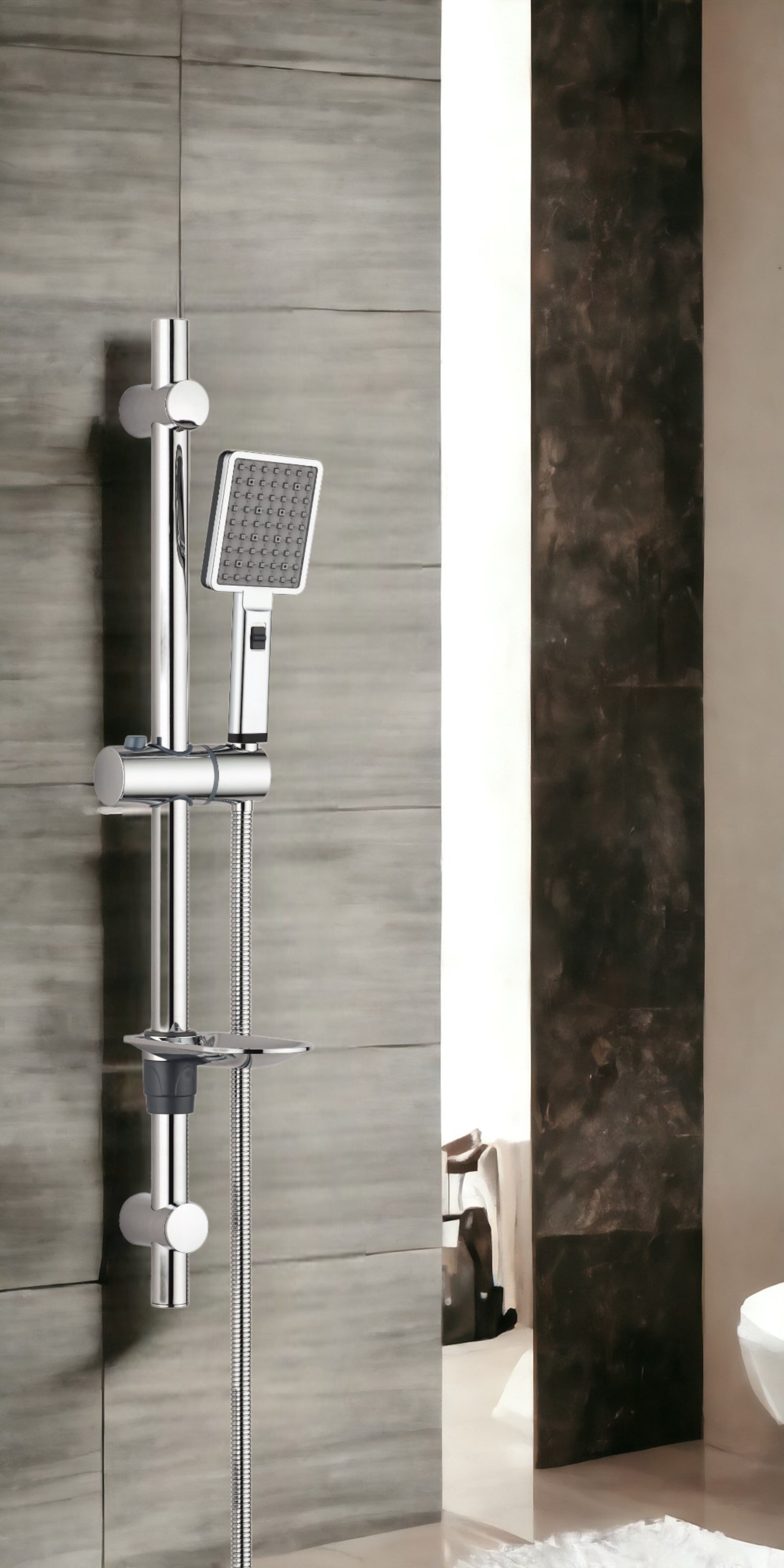 ECA Lia Banyo Bataryası + T-MAY Sümbül Oval Borulu Hareketli Sürgülü Duş Seti Üst Takımı