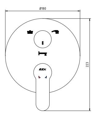 ECA Lia Yuvarlak Ankastre Gömme Banyo Bataryası Duş Seti Tüm Parçalar Dahil