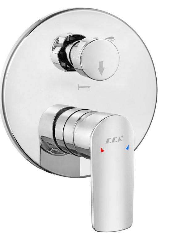 ECA Lia Yuvarlak Ankastre Gömme Banyo Bataryası Duş Seti Tüm Parçalar Dahil