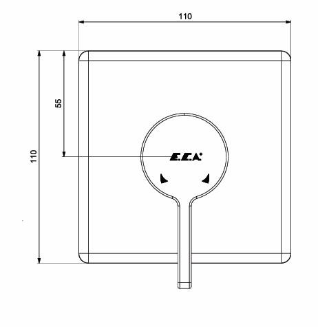 ECA Life Ankastre Duş Bataryası Sıva Üstü Mat Siyah Renkli 102167122C1-K