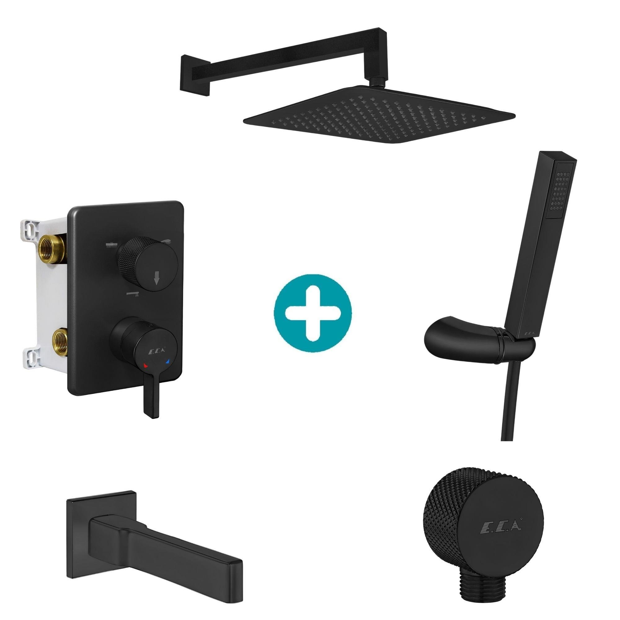 ECA Life Ankastre Gömme Banyo Bataryası Duş Seti Tüm Parçalar Dahil 