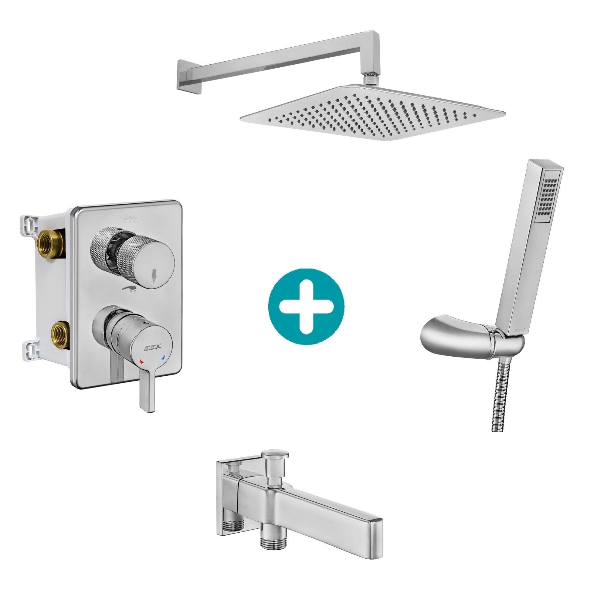 ECA Life Ankastre Gömme Banyo Bataryası Duş Seti Tüm Parçalar Dahil 