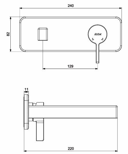 ECA Life Ankastre Lavabo Bataryası Sıva Üstü Ve Sıva Altı Grubu Tek Rozet Mat Siyah