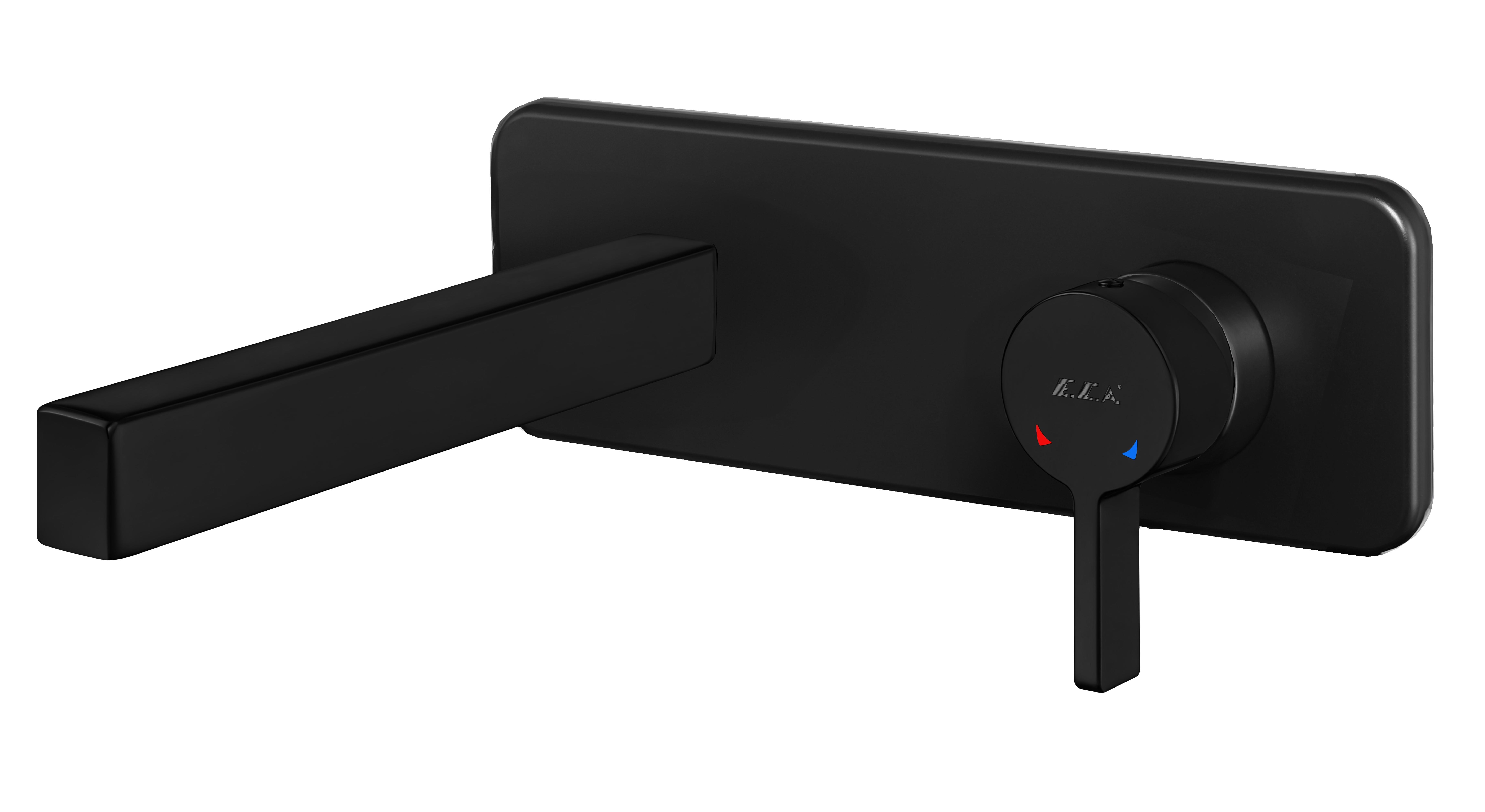 ECA Life Ankastre Lavabo Bataryası Sıva Üstü Ve Sıva Altı Grubu Tek Rozet Mat Siyah