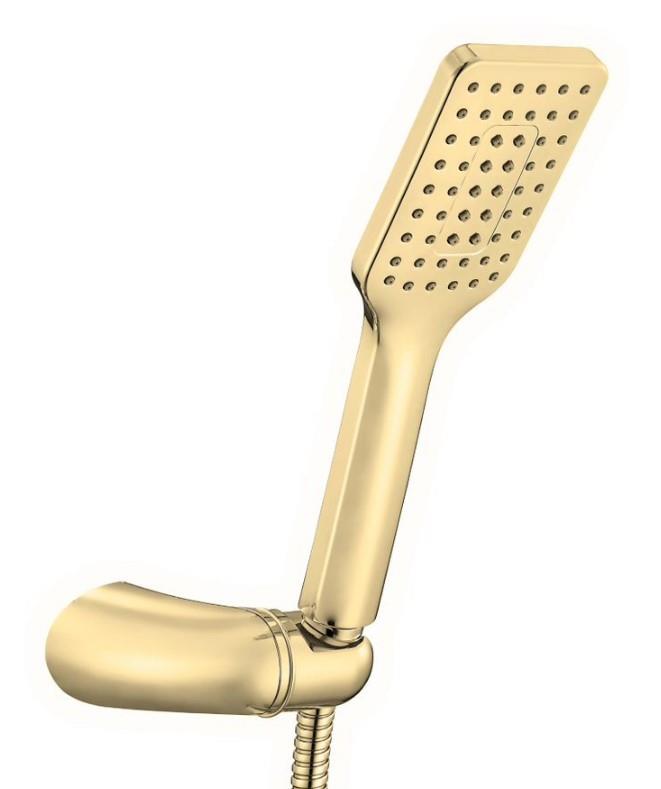 ECA Luna Ankastre 2 Yollu Gömme Banyo Bataryası Altın Renkli Duş Seti Tüm Parçalar Dahil Tavandan Yuvarlak Başlık