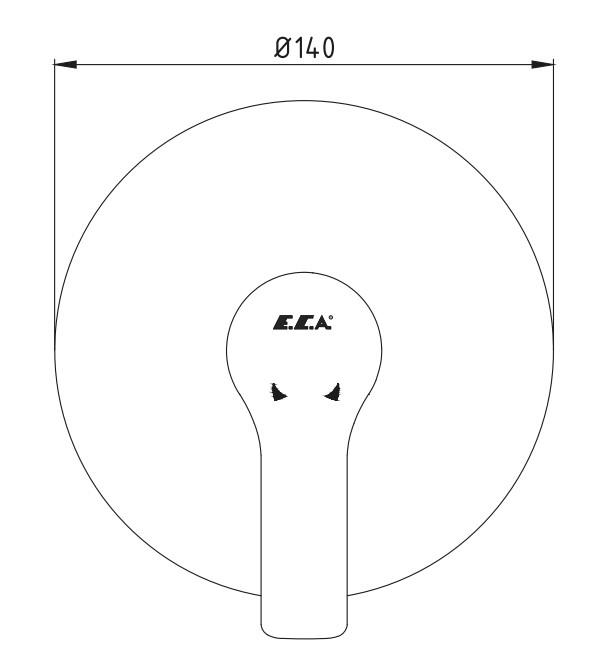 ECA Luna Ankastre Duş Bataryası Sıva Üstü Altın Renkli 102867106-Y