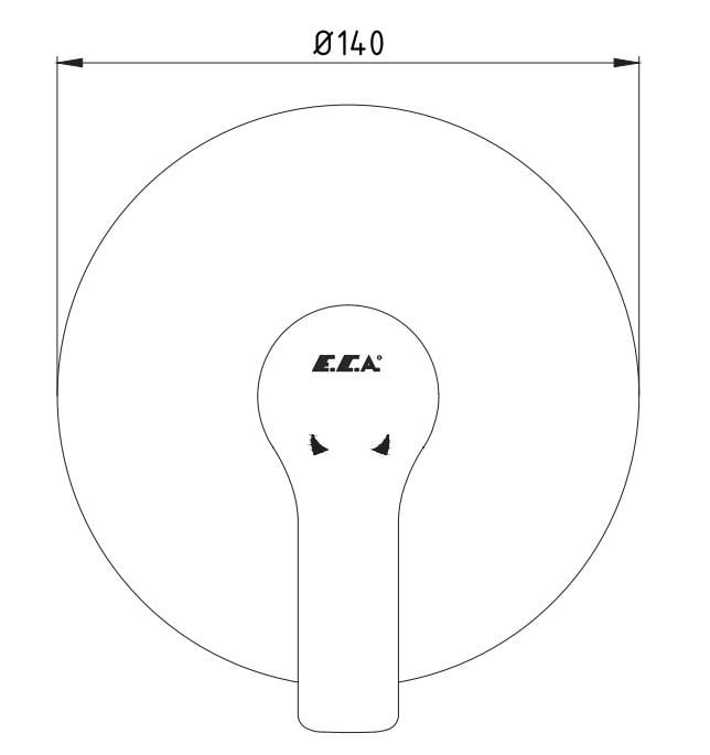 ECA Luna Ankastre Duş Bataryası Sıva Üstü 102167106-Y