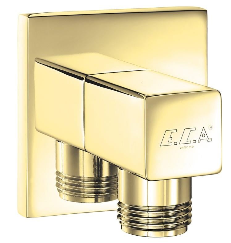 ECA Luna Ankastre Gömme Banyo Bataryası Altın Renkli Duş Seti Tüm Parçalar Dahil Tavandan Yuvarlak Başlık